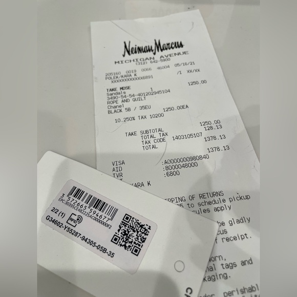 Chanel Black Rope and Quilted Leather Sandals Size 5 - Picture 4 of 12